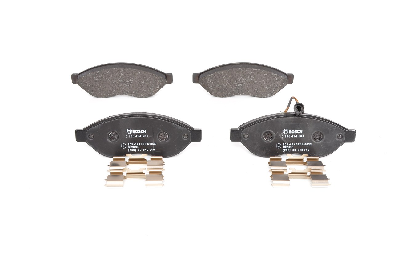 Bremsbeläge 77 367 091 BOSCH 0986494581 FIAT, CITROЁN, ALFA ROMEO, CHRYSLER, LANCIA