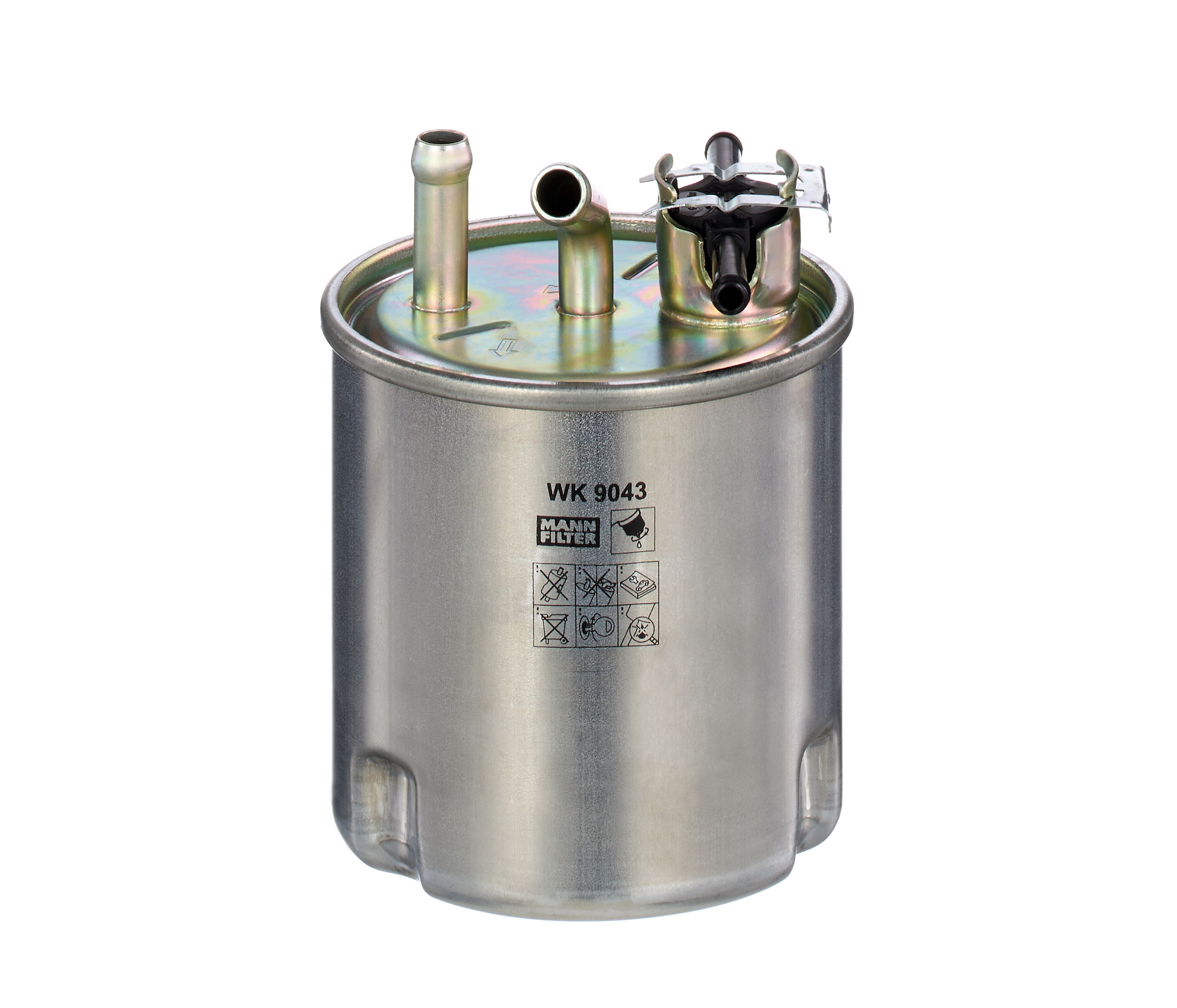 MANN-FILTER WK 9043 Palivovy filtr Výška: 138mm