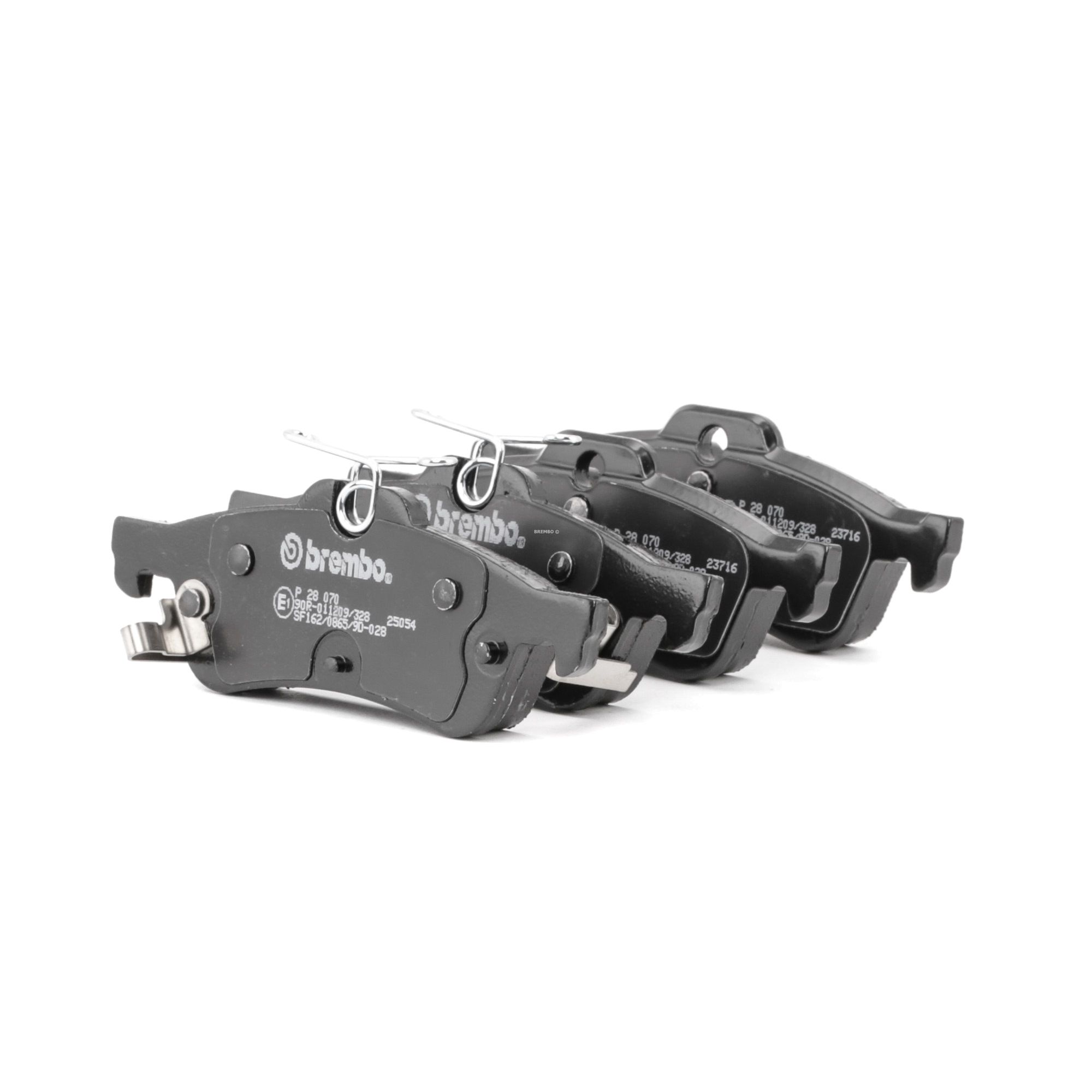 BREMBO P 28 070 Klocki hamulcowe Szerokość: 123[mm], Wys.: 44[mm], Grubość: 15[mm]