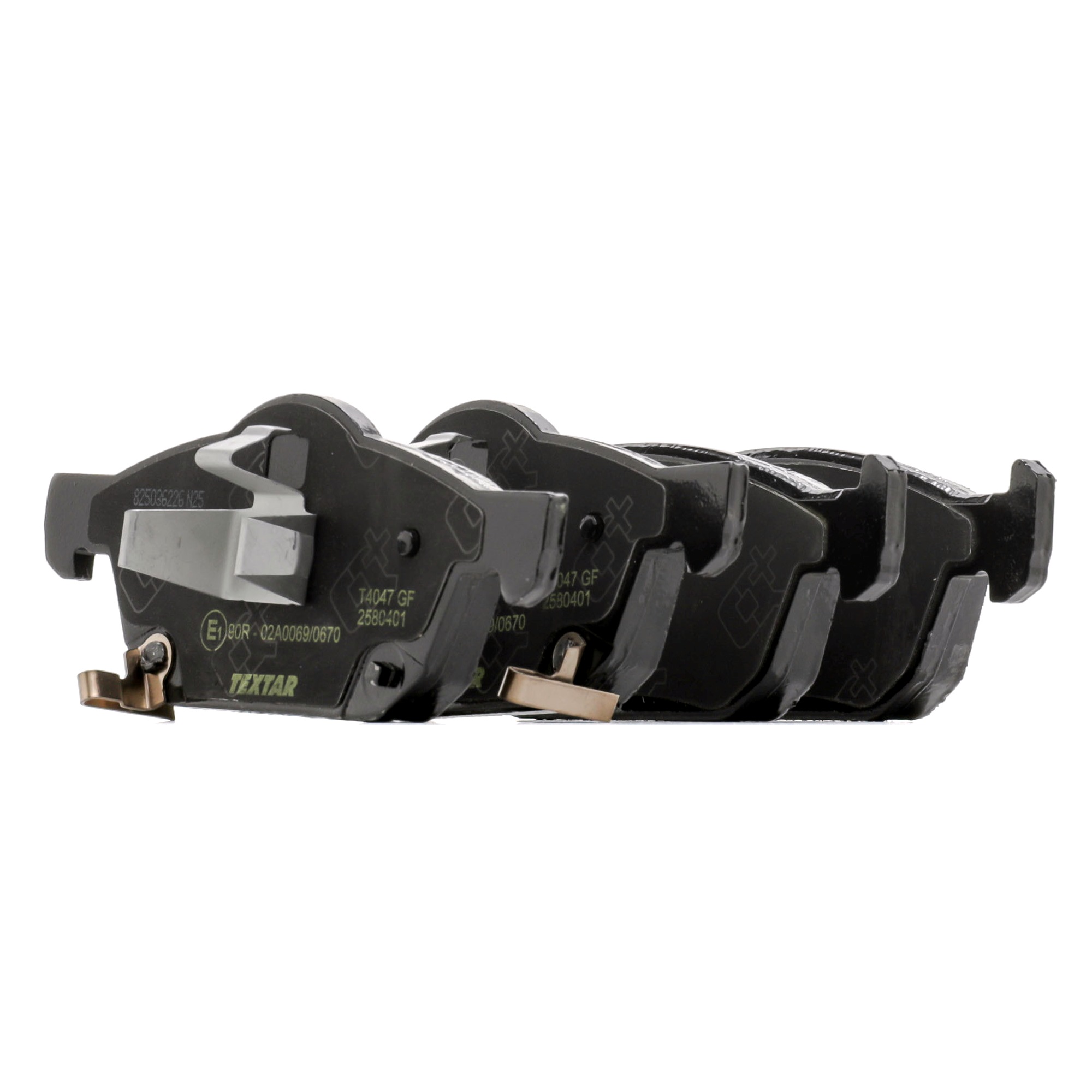 TEXTAR 2580401 Brake pad set Width 1: 156,2mm, Width 2: 155mm, Height 1: 57,2mm, Height 2: 63,7mm, Thickness: 17mm