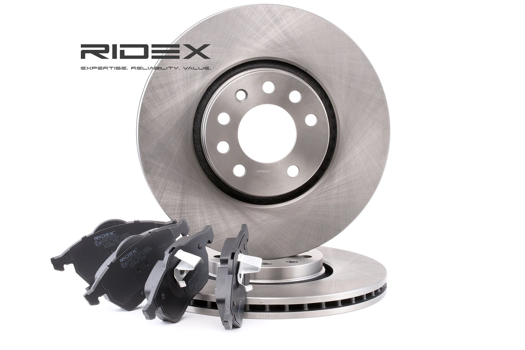 Brake disc and pad sets RIDEX 3405B0264 rating