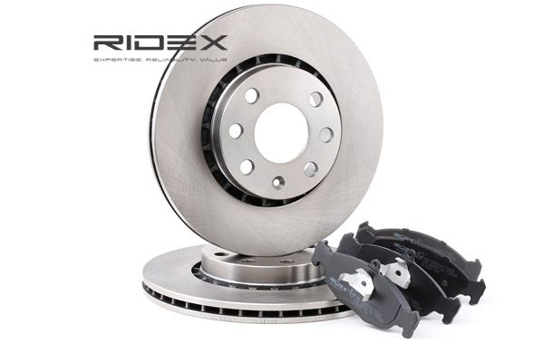 Bremsscheiben und -beläge 3405B0217 RIDEX 1605907 OPEL, FORD, HONDA, SUZUKI, CHEVROLET