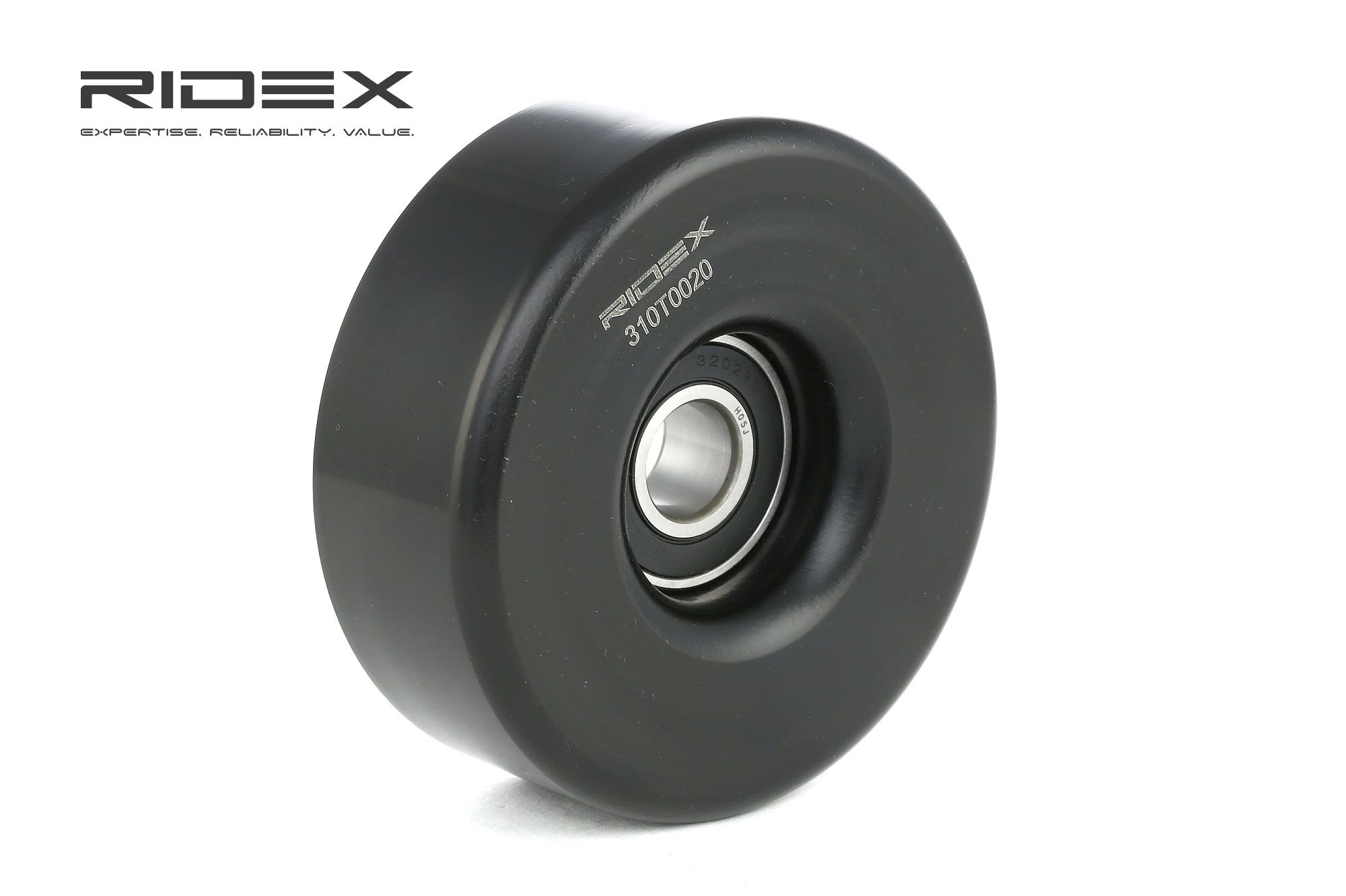 RIDEX 310T0020 Rolka napinacza, pasek klinowy wielorowkowy Ø: 92,0[mm], Szerokość: 31,0[mm]