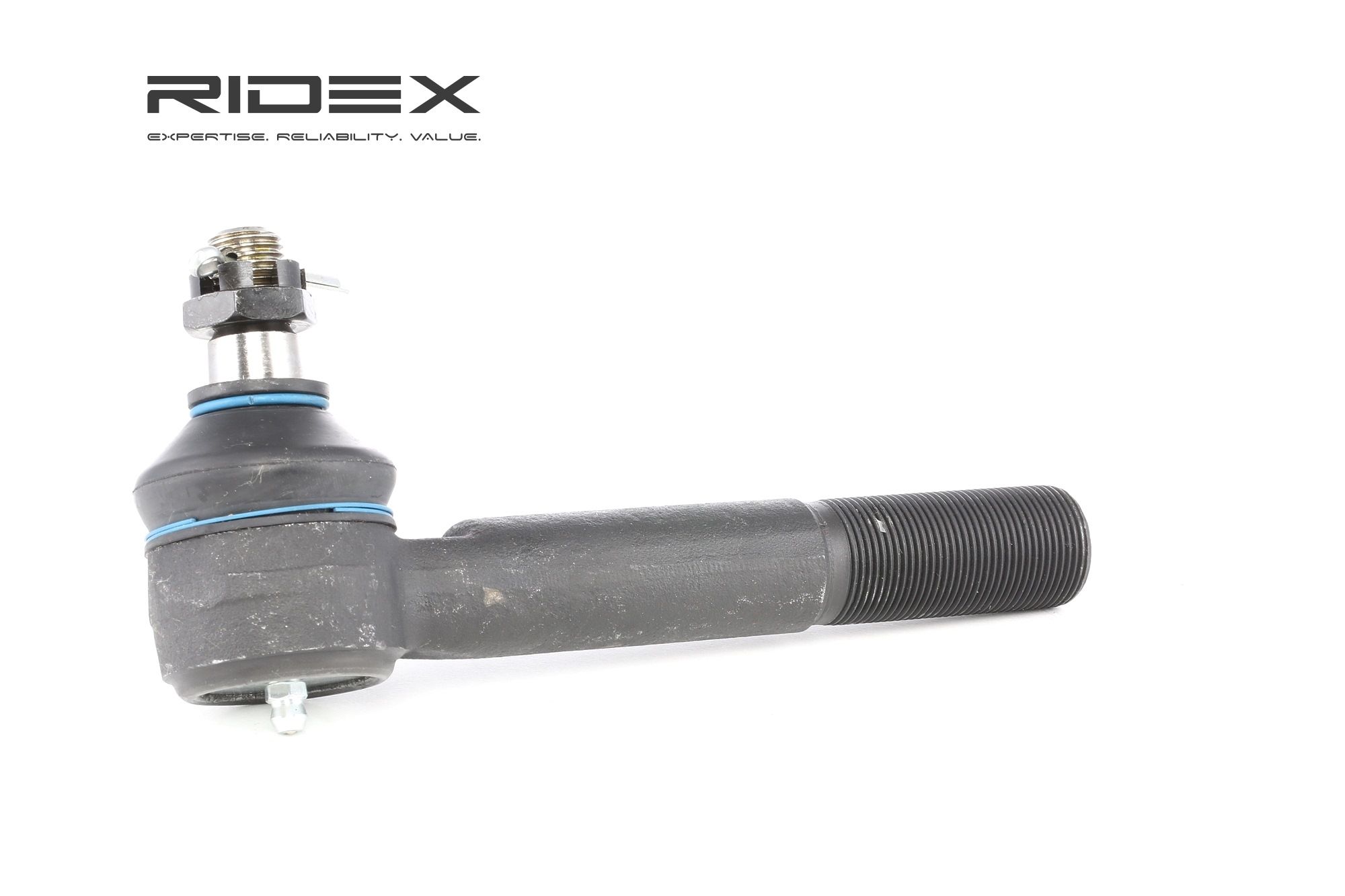 RIDEX 914T0133 Końcówka drążka kierowniczego poprzecznego Długość: 160[mm], Wym. stożka: 16,2[mm], Rodzaj gwintu: z bieżnikiem lewostronnym