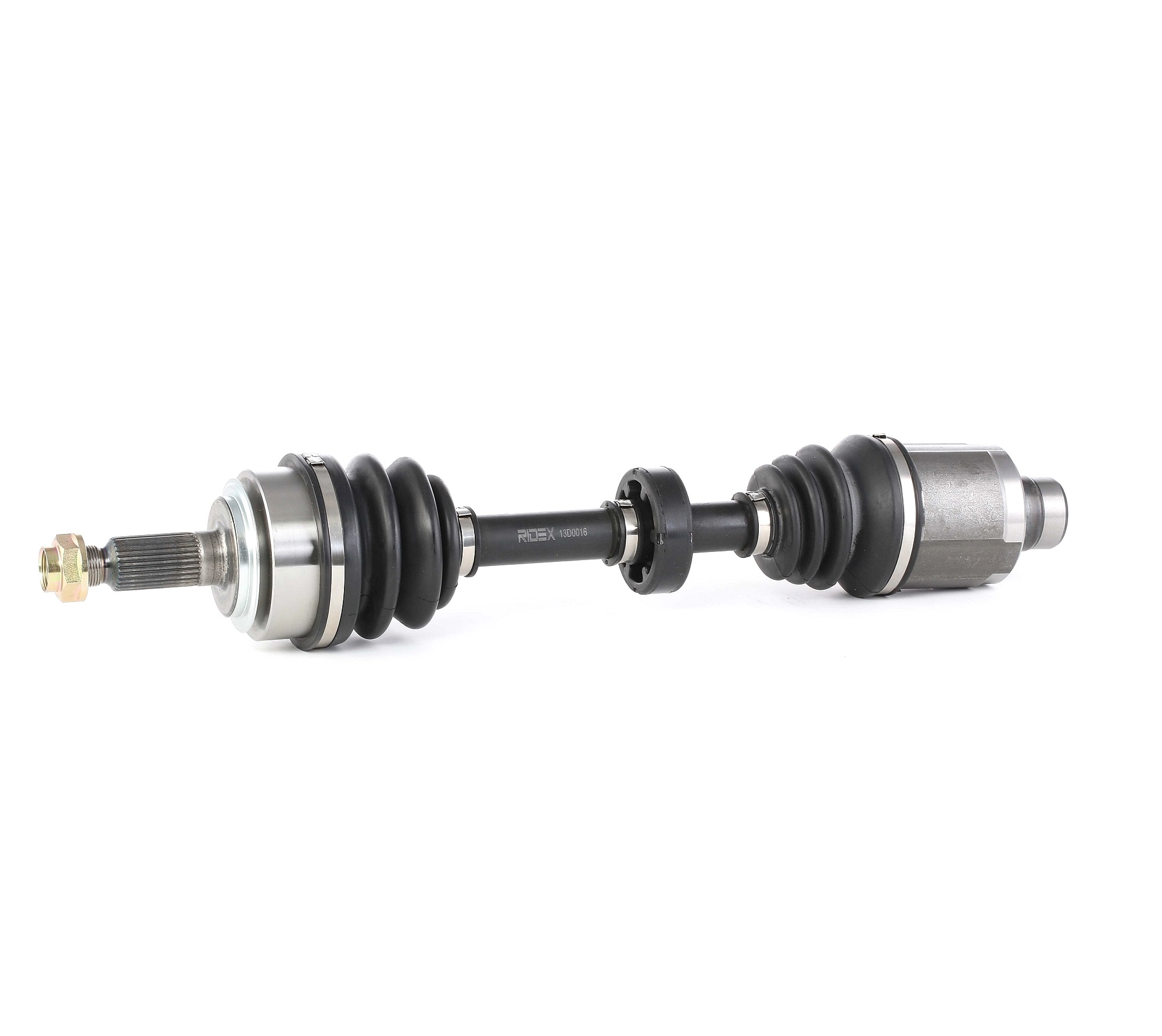 RIDEX 13D0016 Aandrijfas Lengte: 557mm, Buitenvertand. wiel zijde: 28, Inw. vert. diff.zijde, aansl. versnellingsbak: 29
