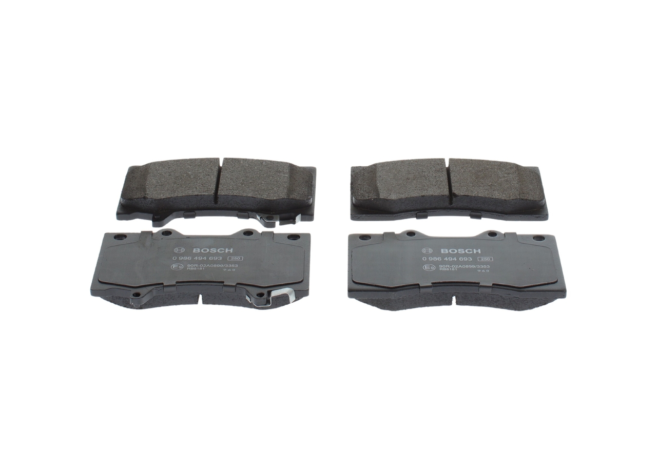 Bremsbeläge 0 986 494 693 BOSCH 25240 VW, AUDI, HYUNDAI, NISSAN