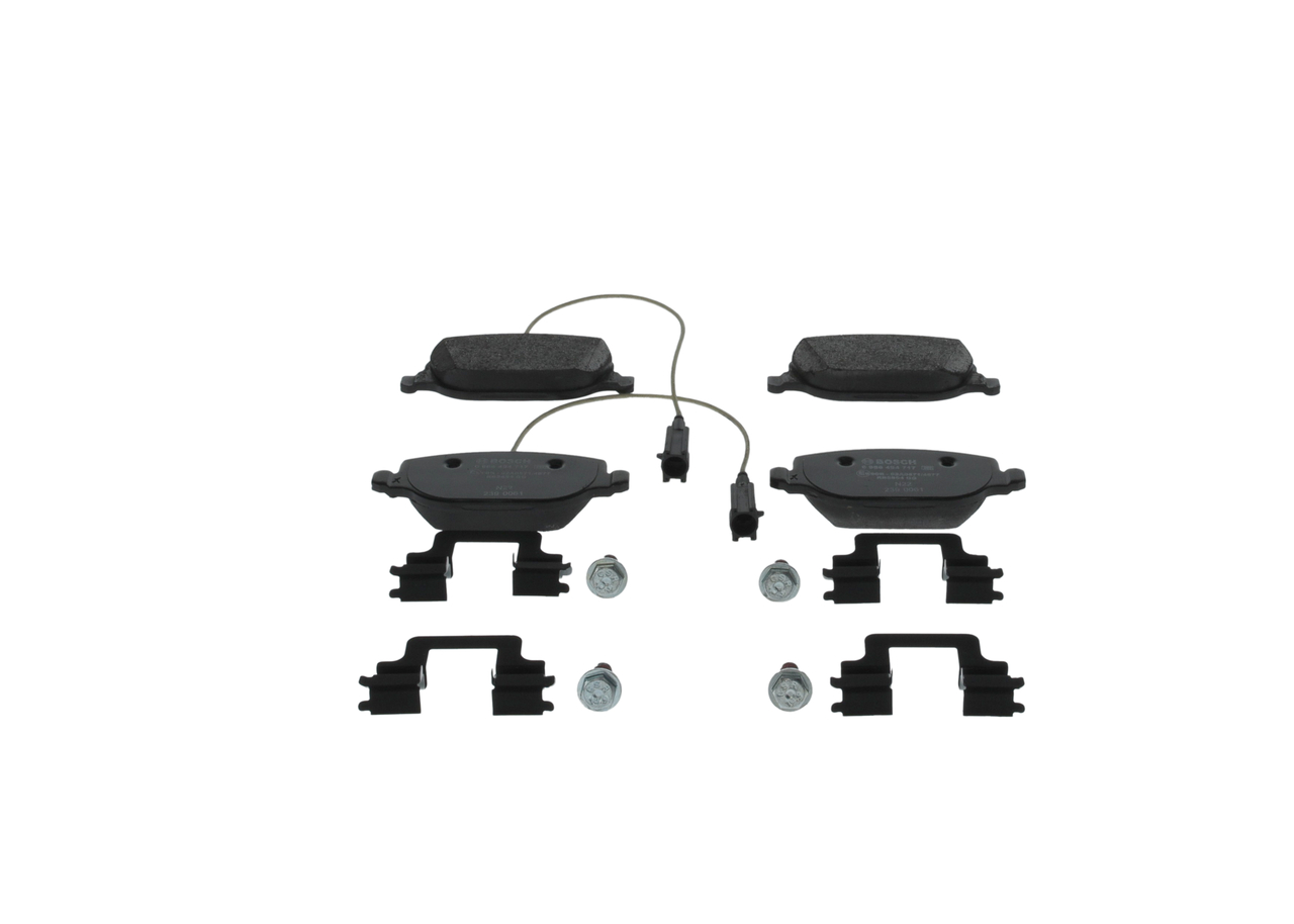Bremsbeläge 0 986 494 717 BOSCH 77366753 FIAT, ALFA ROMEO, LANCIA