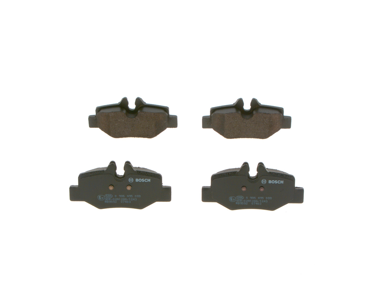 Bremsbeläge 0 986 495 088 BOSCH A0064204420 MERCEDES-BENZ