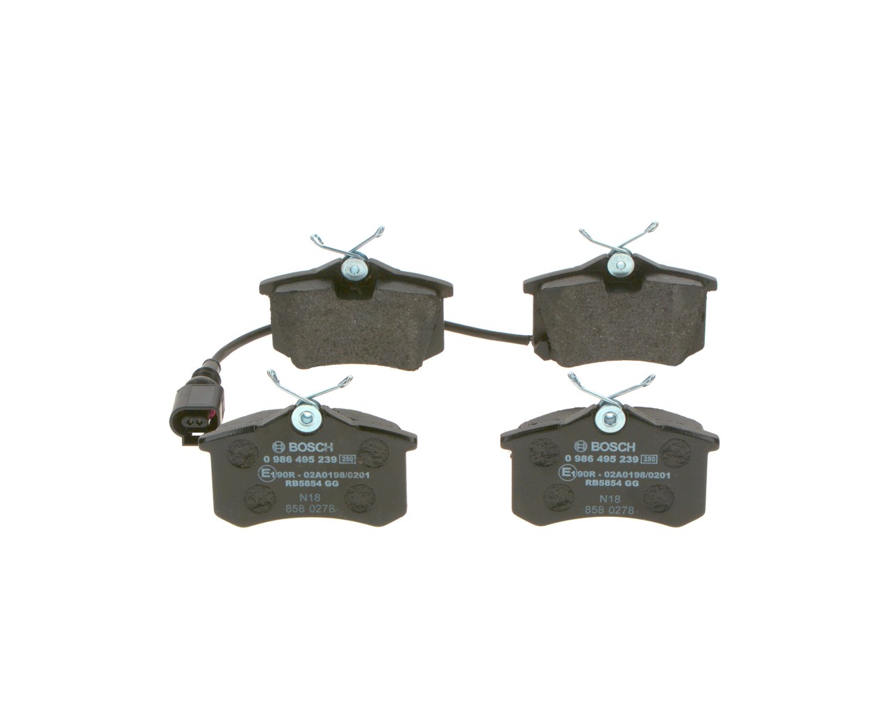 Bremsbeläge 0 986 495 239 BOSCH 1K0698451A VW, AUDI, FORD, RENAULT, SKODA