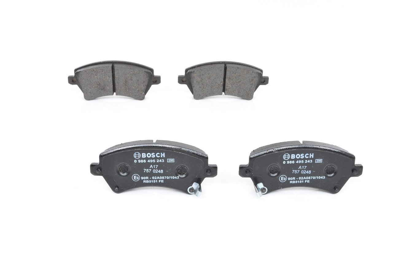 Bremsbeläge 04465 02 130 BOSCH 0986495243 TOYOTA, LEXUS, SATURN, WIESMANN