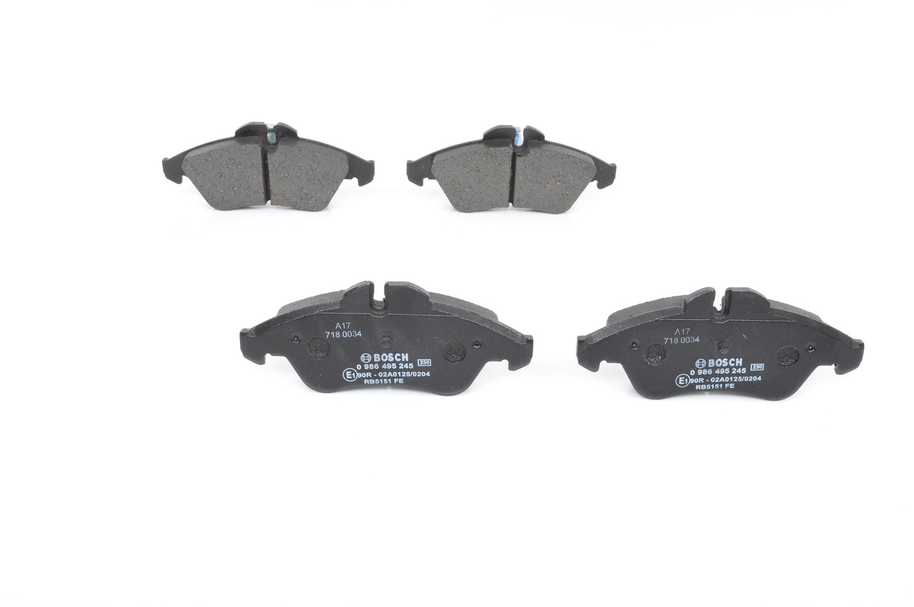 Bremsbeläge 0 986 495 245 BOSCH 2D0698151 VW, MERCEDES-BENZ, AUDI, SKODA, SEAT