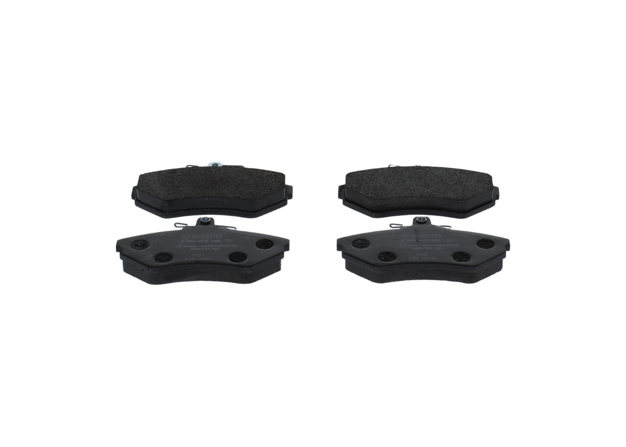 Bremsbeläge 0 986 495 246 BOSCH 357698151D VW, AUDI, FORD, SKODA, SEAT