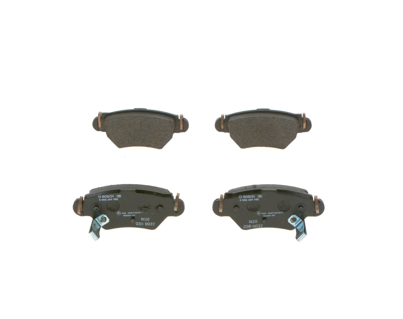 Remblokken 1605 040 BOSCH 0986495250 OPEL, FORD, CHEVROLET, SAAB, VAUXHALL