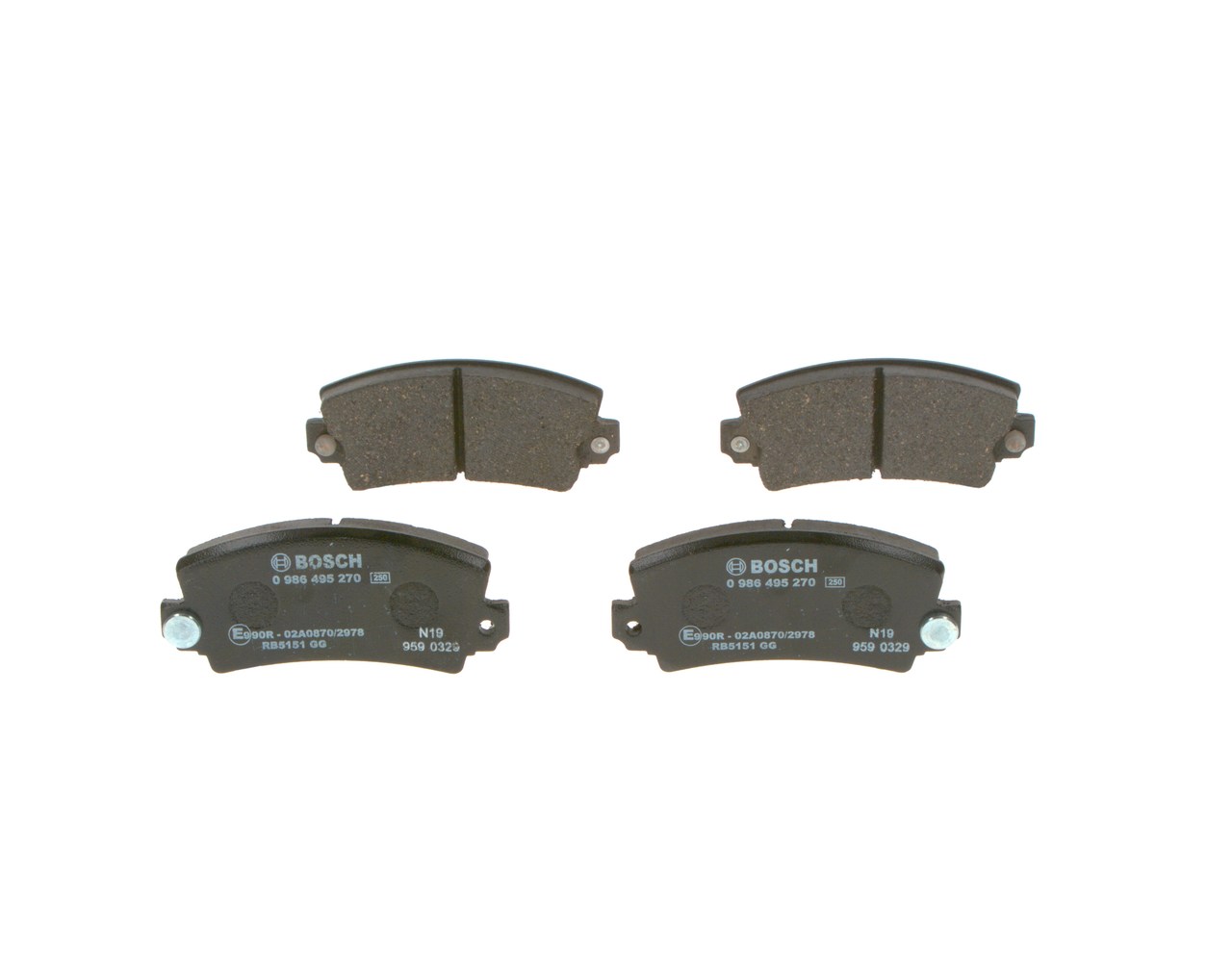 Plăcuțe de frână 6001 551 623 BOSCH 0986495270 RENAULT, DACIA