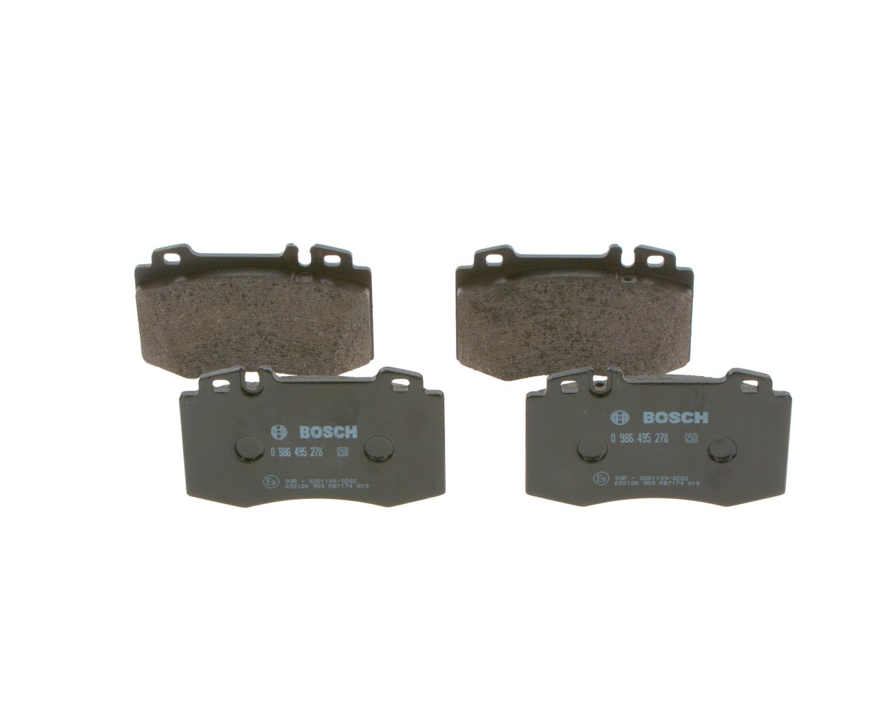 Plăcuțe de frână A004 420 0820 BOSCH 0986495278 MERCEDES-BENZ