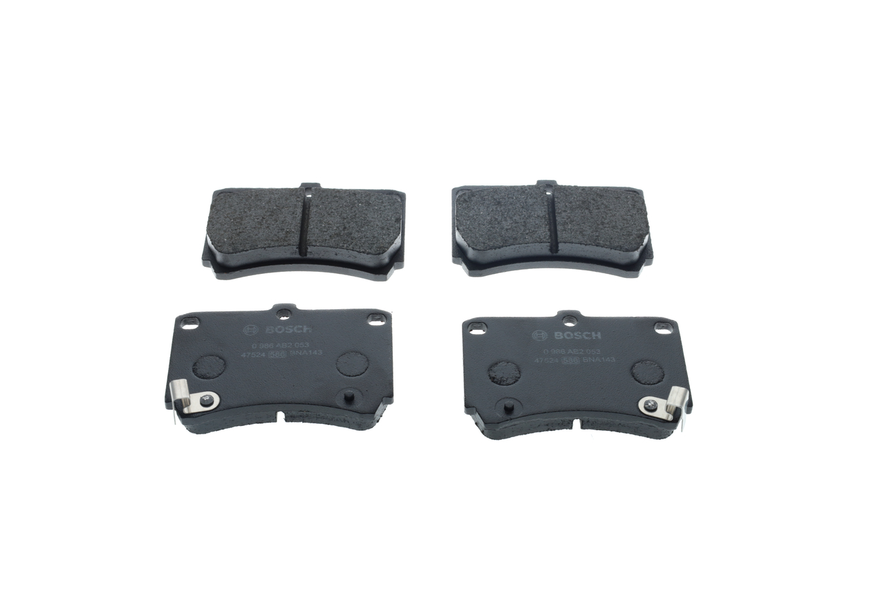 Bremsbeläge 0 986 AB2 053 BOSCH D2Y93323ZA VW, CITROЁN, MAZDA, KIA, MERCURY