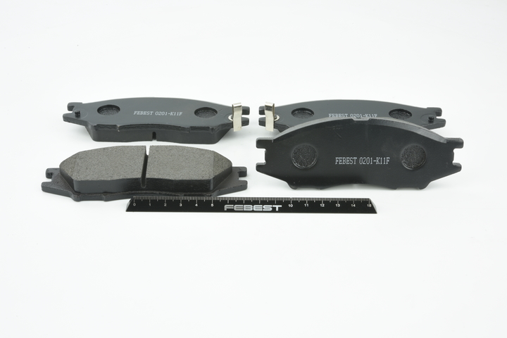 Bremsbeläge 0201-K11F FEBEST 4106095F0A RENAULT, NISSAN, MAZDA, MITSUBISHI, INFINITI