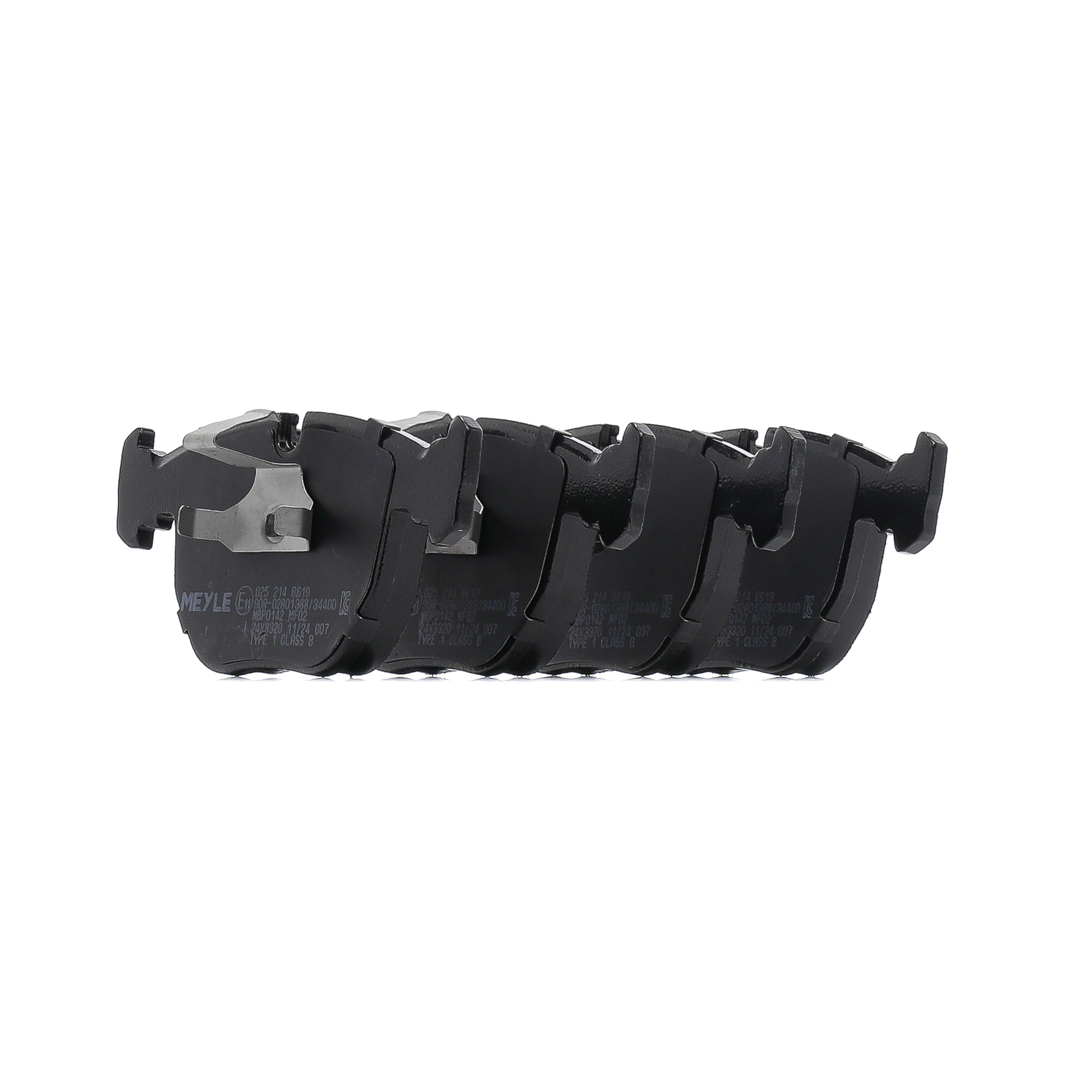 MEYLE 025 214 8619 Brake pad set Width: 156,3mm, Height: 73,3mm, Thickness: 18,9mm