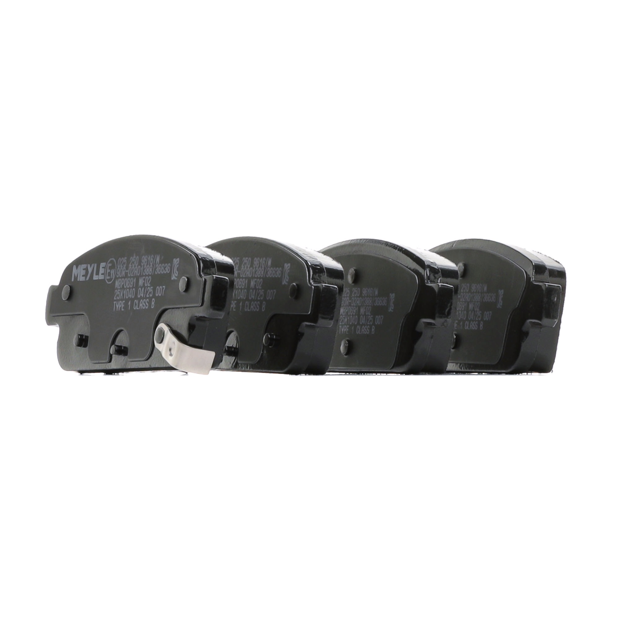 Комплект спирачно феродо, дискови спирачки 1605176 MEYLE 0252509616/W OPEL, TOYOTA, FORD, CITROЁN, CHEVROLET