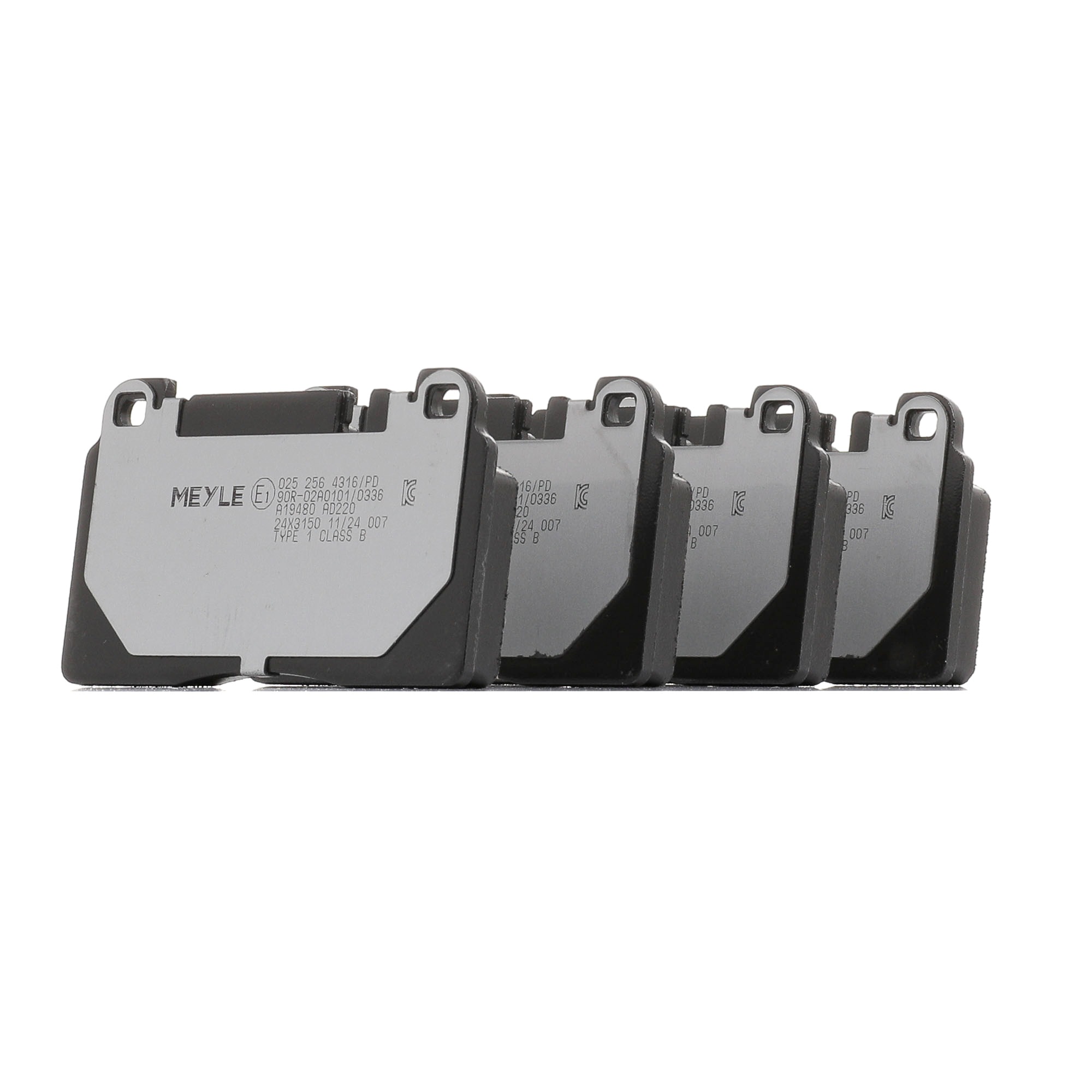 MEYLE 025 256 4316/PD Remblokken Breedte 2 [mm]: 131,8mm, Hoogte: 77,5mm, Dikte: 16,5mm