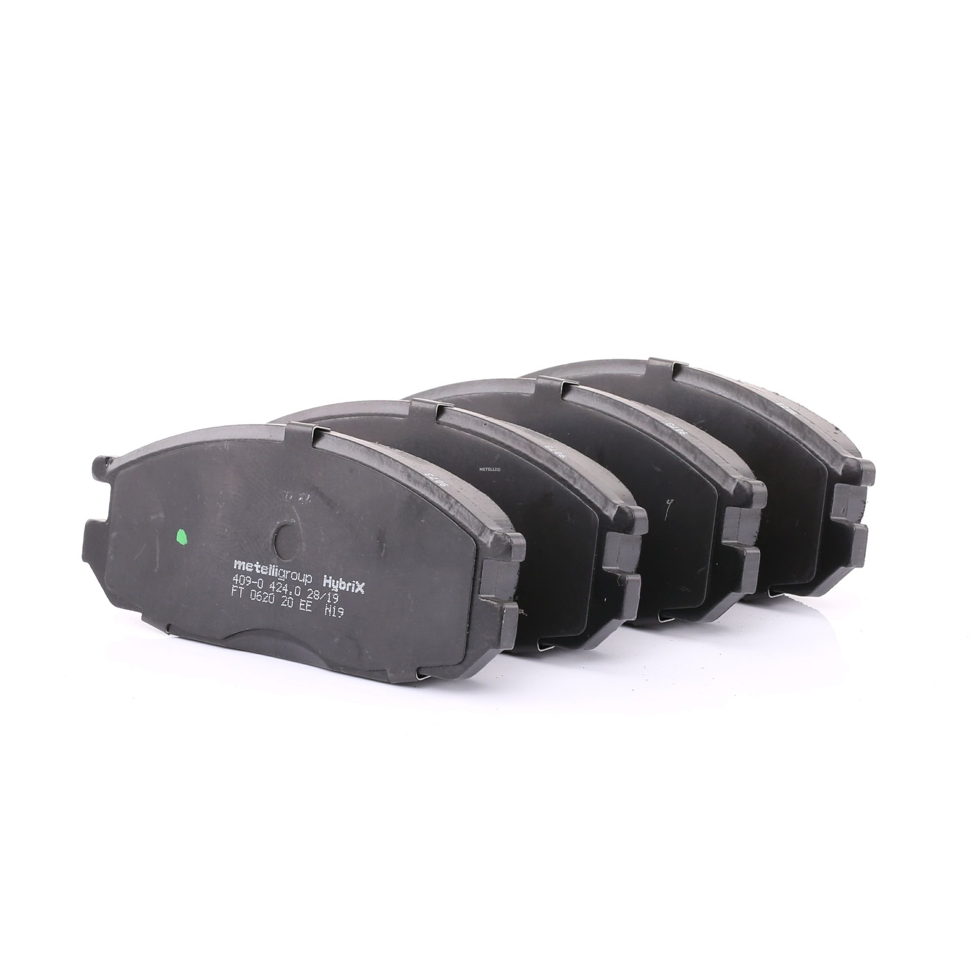 METELLI 22-0409-0 Brake pad set Width 1: 127,8mm, Height 1: 50,5mm, Thickness 1: 17,0mm