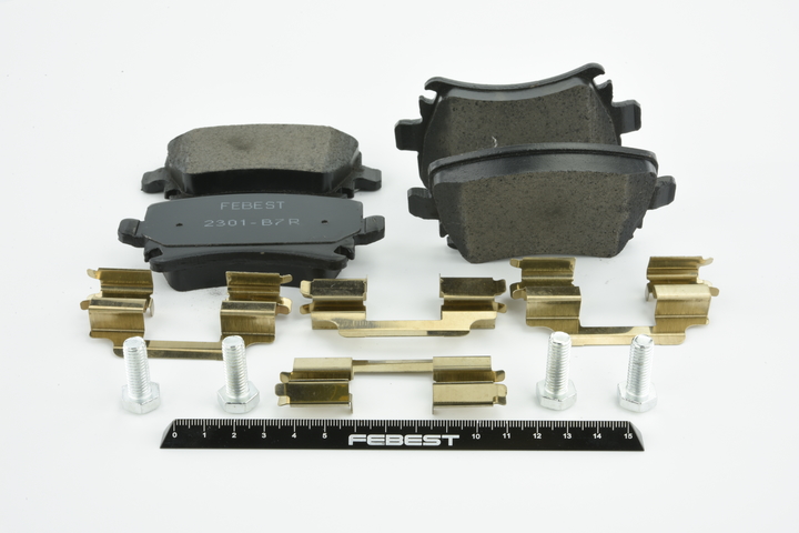 Plăcuțe de frână 4F0 698 451D FEBEST 2301-B7R VW, AUDI, SKODA, VOLVO, HONDA