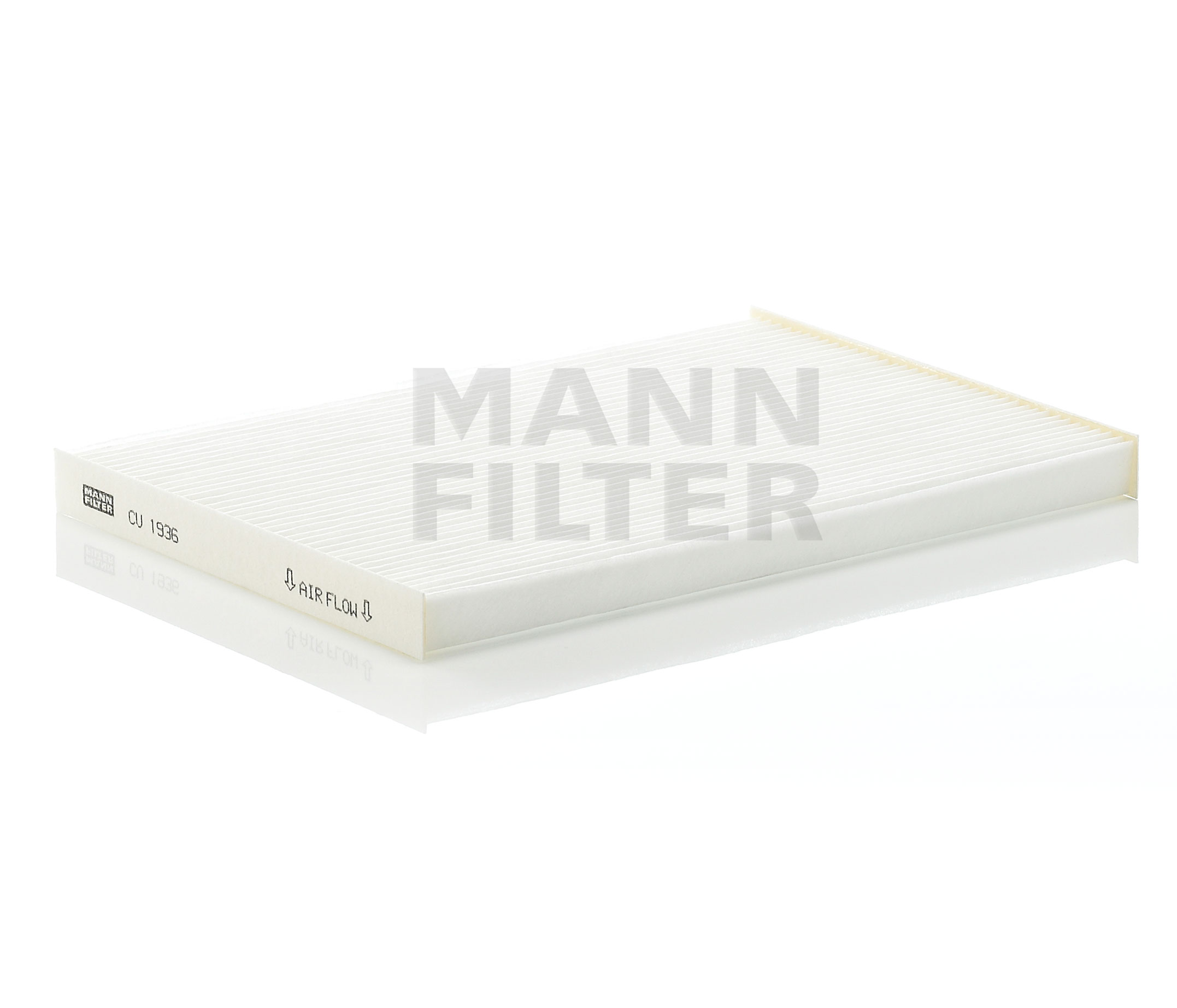 MANN-FILTER CU 1936 Szűrő, utastér levegő Hossz: 265mm, Szélesség: 190mm, Magasság: 20mm