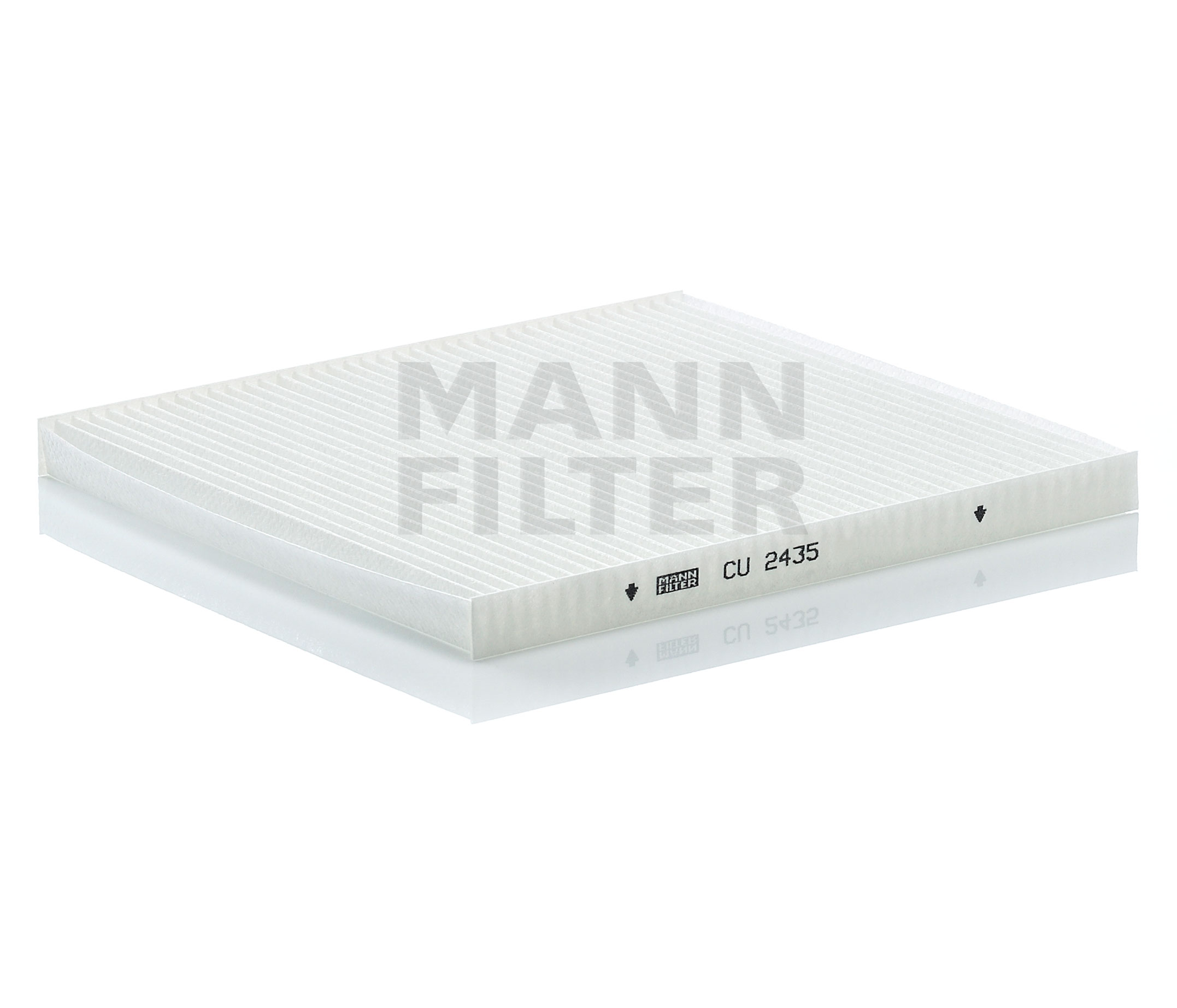 MANN-FILTER CU 2435 Filtr, vzduch v interiéru Délka: 235mm, Šířka: 223mm, Výška: 18mm