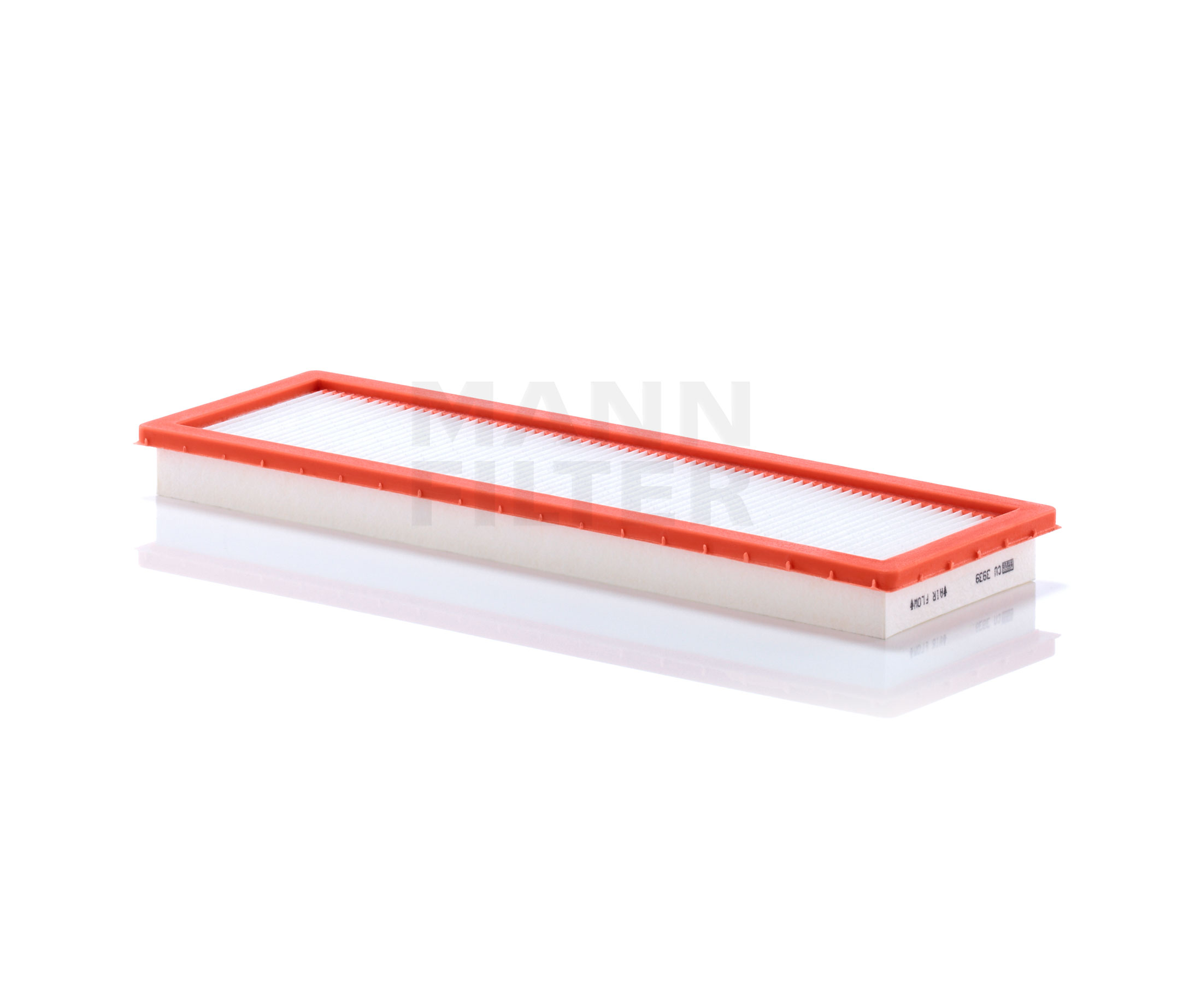 MANN-FILTER CU 3939 Szűrő, utastér levegő Hossz: 390mm, Szélesség: 125mm, Magasság: 30mm