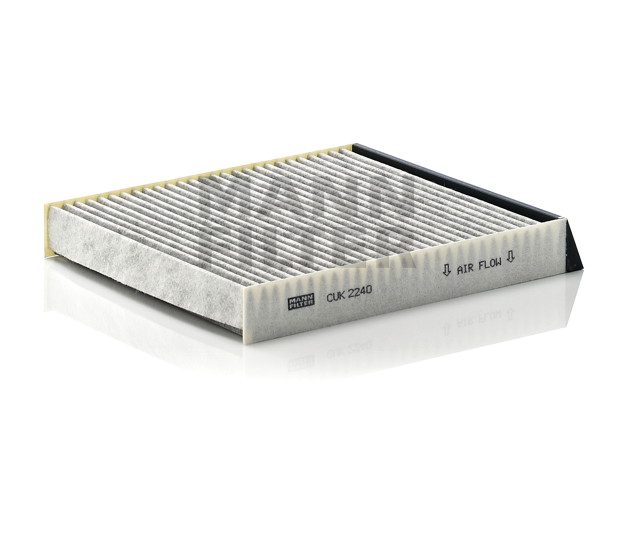 MANN-FILTER CUK 2240 Filtr, wentylacja przestrzeni pasażerskiej Długość: 227[mm], Szerokość: 194[mm], Wys.: 30[mm]