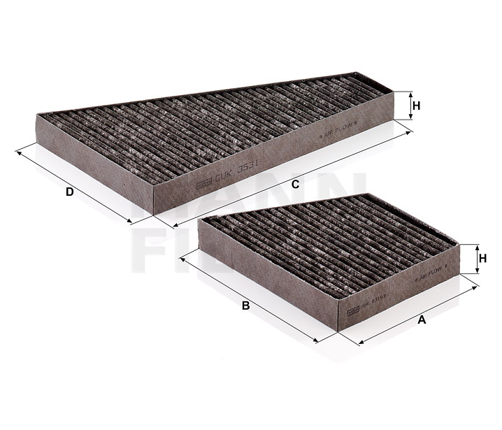 Filter, kupéventilation MANN-FILTER CUK 35 000-2