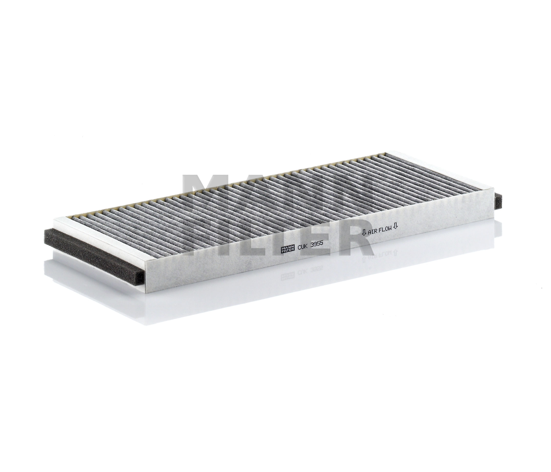 MANN-FILTER CUK 3955 Innenraumfilter Länge: 398mm, Breite: 148mm, Höhe: 27mm