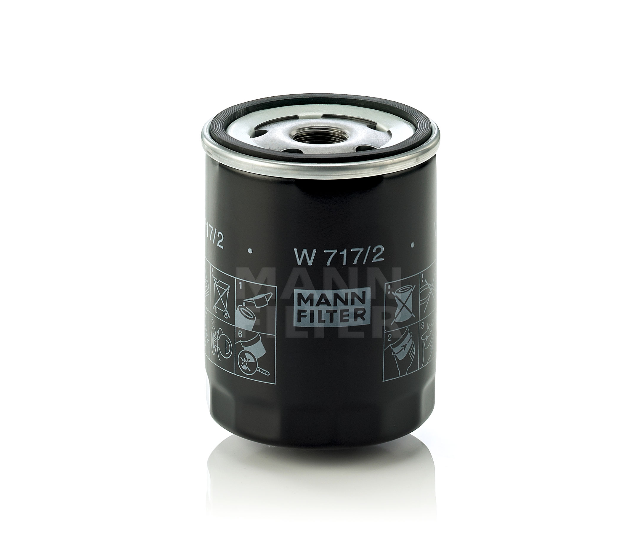 MANN-FILTER W 717/2 Filtr oleju Ø: 76[mm], Ø: 76[mm], Wys.: 100[mm]