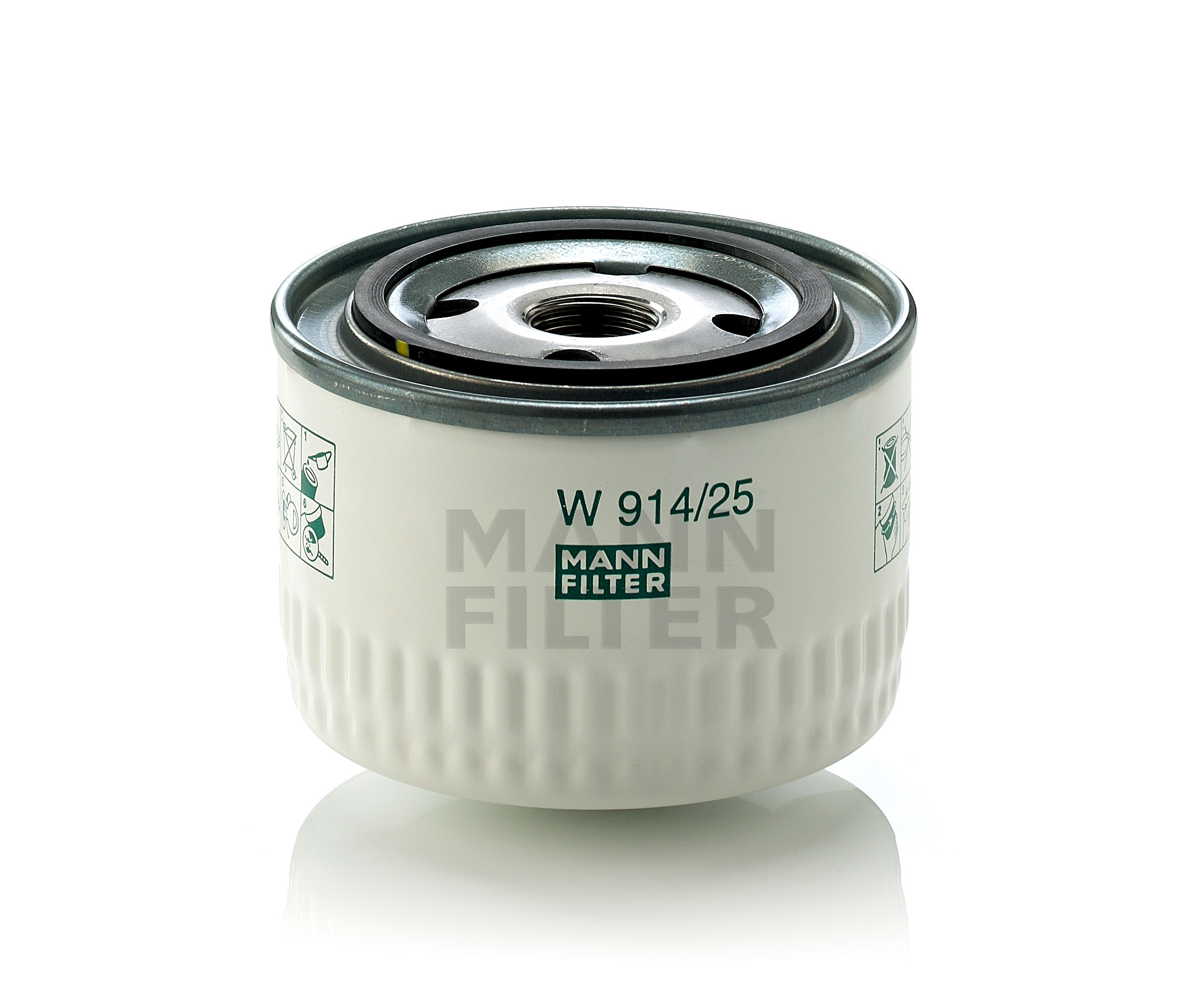 MANN-FILTER W 914/25 Filtro hidráulico, transmisión automática Ø: 93mm, Altura: 69mm, Filtro enroscable