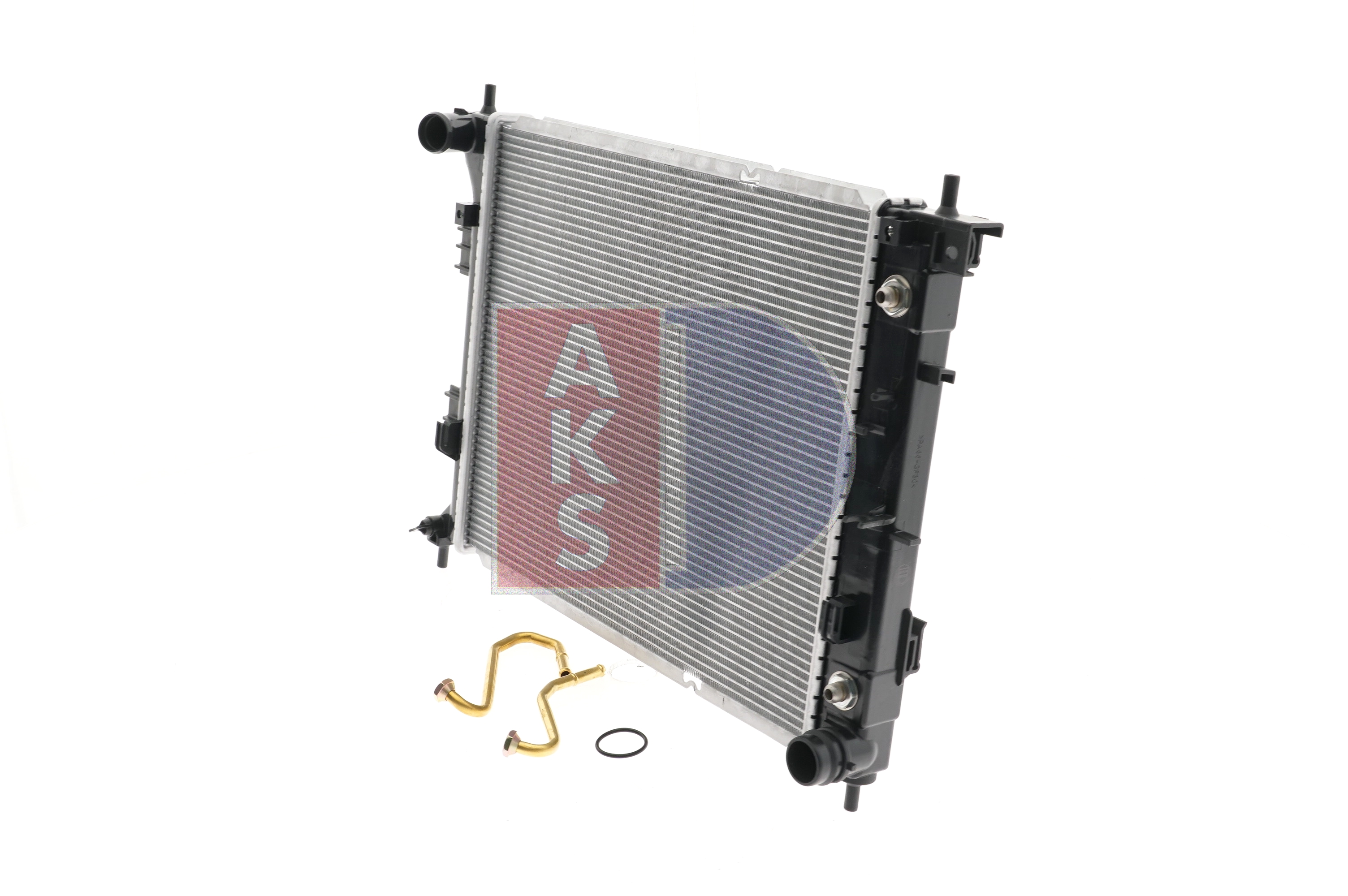 AKS DASIS 510185N Kühler, Motorkühlung Aluminium, Kühlrippen gelötet, Automatikgetriebe, Aluminium