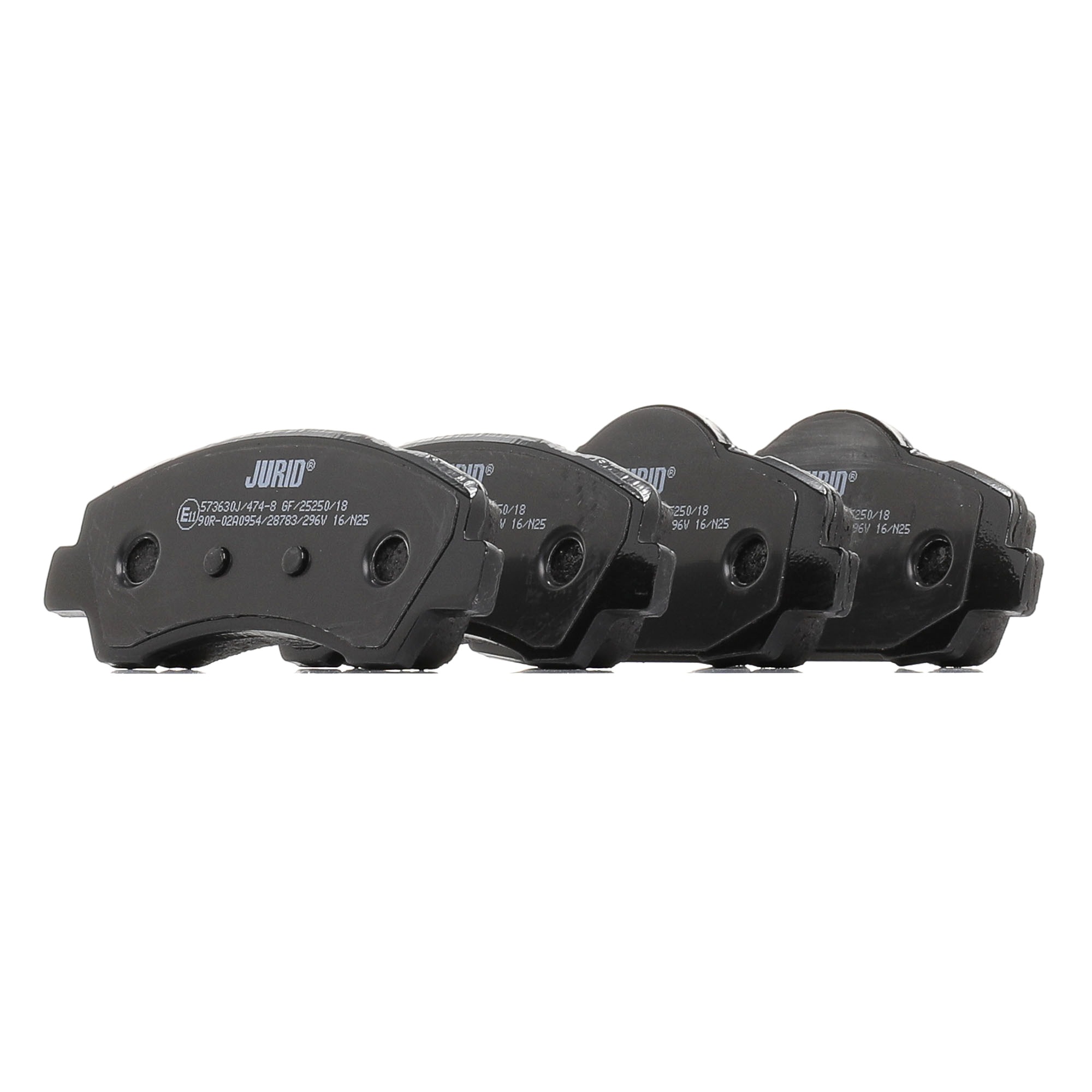 JURID 573630J Brake pad set not prepared for wear warning indicator, with accessories-image-9951907